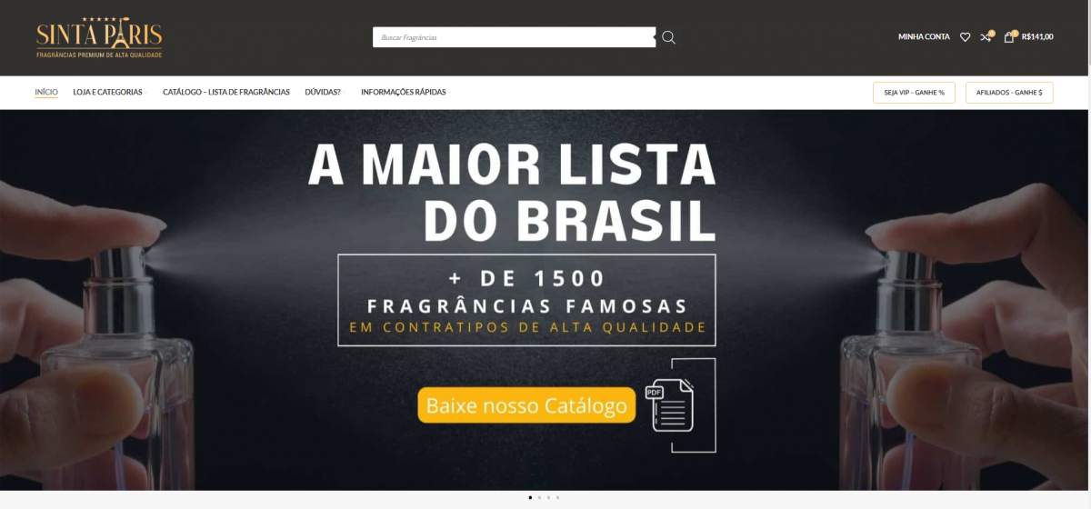 E-COMMERCE DE PERFUMES CONTRATIPOS COMPLETO - 1º EM BUSCAS GOOGLE