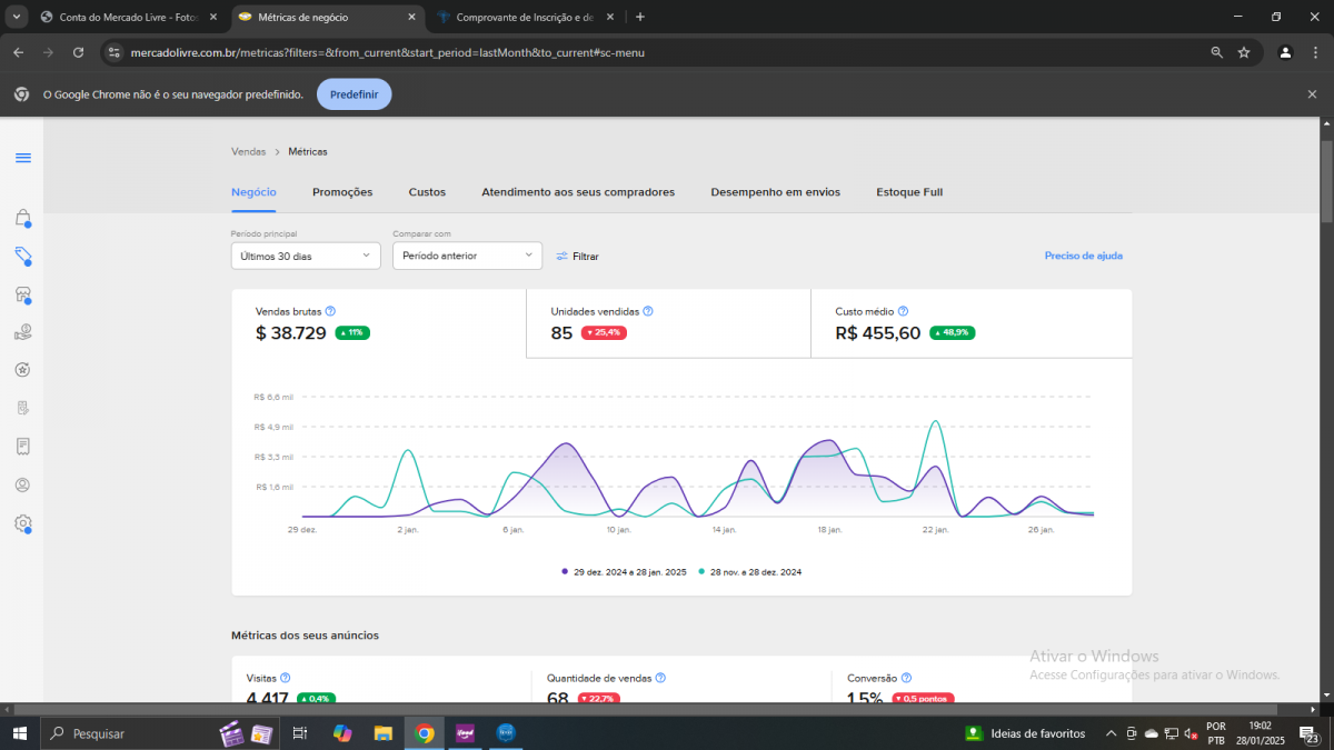 Conta do Mercado Livre