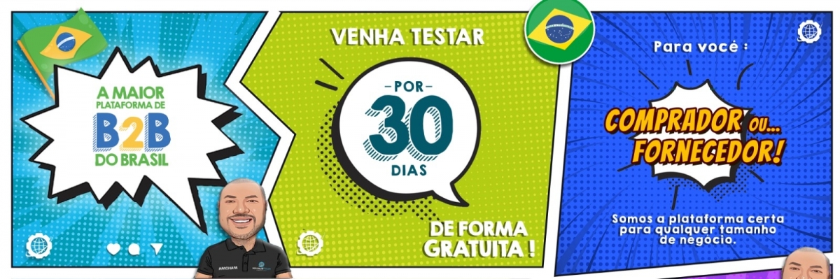 Somos uma plataforma de negócios B2B Conectando Clientes e Fornecedores de Produtos e Serviços a a nível Brasil. 